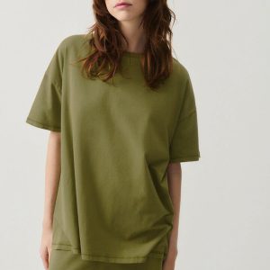 Camiseta de manga corta y cuello barco PYMAZ Mujer /S.