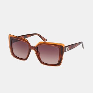 Guess - Gafas de sol de mujer cuadradas en marrón.