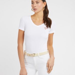 Guess - Camiseta manga corta de pico de mujer.