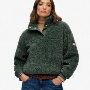 Jersey con cuello alto Mujer . Color Verde