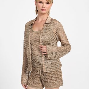 Guess - Cárdigan de manga larga de mujer.