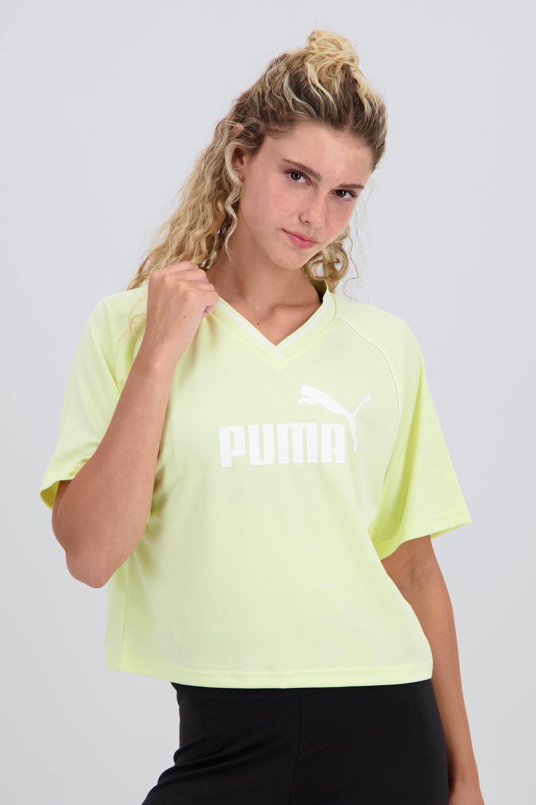 Puma Vibes - Amarillo - Camiseta Mujer talla M