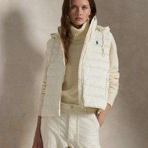 Polo Ralph Lauren - Chaleco de mujer acolchado con capucha.