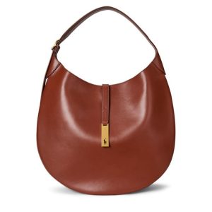 Polo Ralph Lauren - Bolso de hombro de piel con silueta de montura.