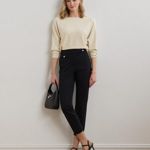 Lauren Ralph Lauren - Pantalón recto de mujer de tiro medio.