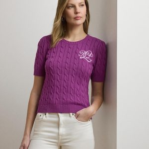 Lauren Ralph Lauren - Jersey de mujer de algodón en punto de ochos.