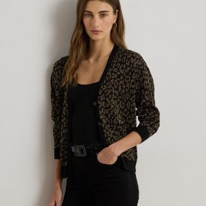 Lauren Ralph Lauren - Cárdigan de mujer metalizado con estampado.