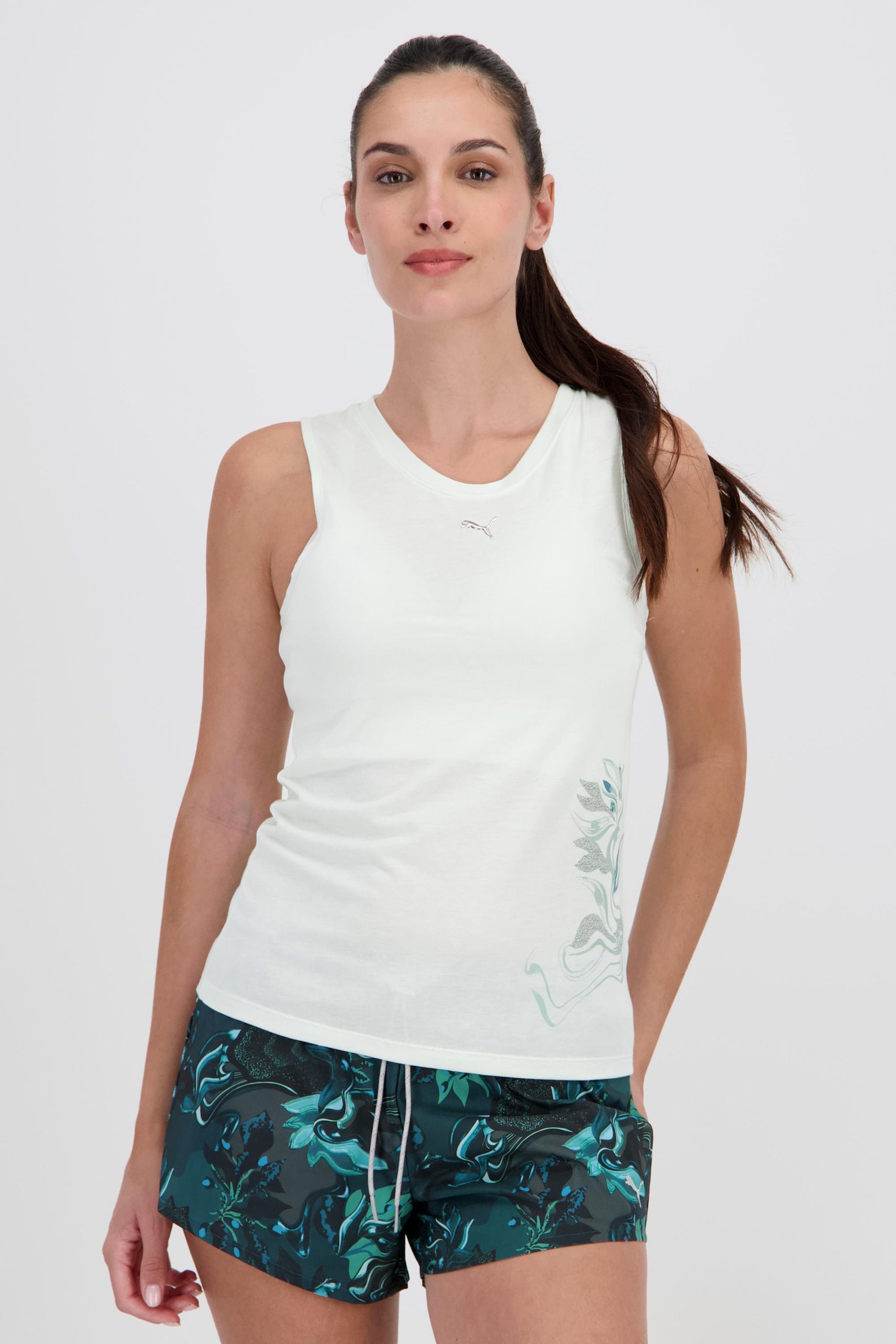 Camiseta Puma - Verde - Camiseta Fitness Mujer talla M