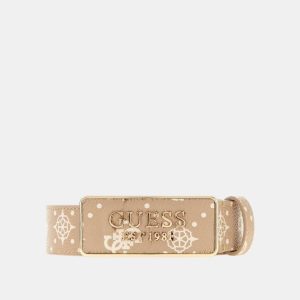 Guess - Cinturón de mujer no ajustable con hebilla logotipo Guess.