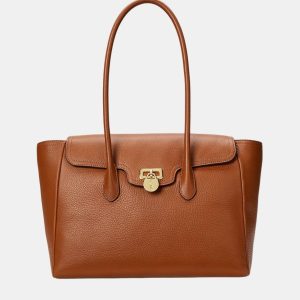 Lauren Ralph Lauren - Bolso satchel Tanner grande de piel.
