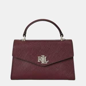 Lauren Ralph Lauren - Bolso satchel Farrah de piel cruzada.