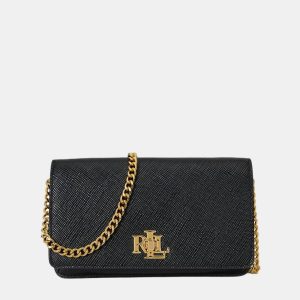 Lauren Ralph Lauren - Bandolera de mujer de piel con solapa..