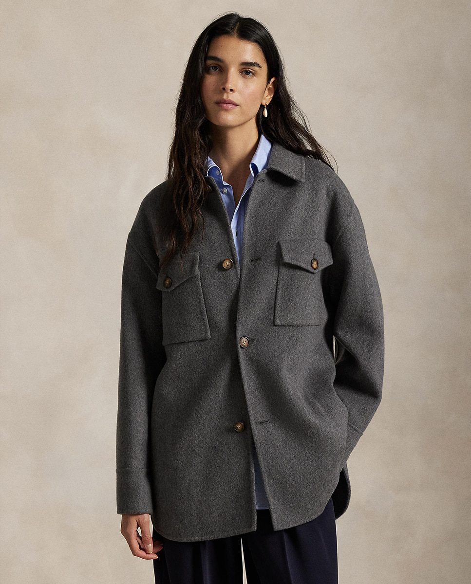 Polo Ralph Lauren - Chaqueta camisera de mujer de lana de doble cara.