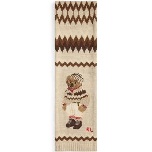 Polo Ralph Lauren - Bufanda de mezcla de lana con Polo Bear.