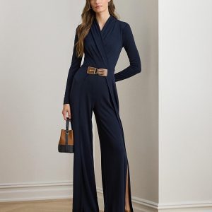 Lauren Ralph Lauren - Mono de mujer de manga larga y escote cruzado.