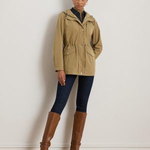 Lauren Ralph Lauren - Chubasquero de mujer con cintura ajustable.