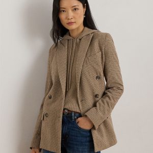 Lauren Ralph Lauren - Blazer de mujer de sarga con lana con doble botonadura.