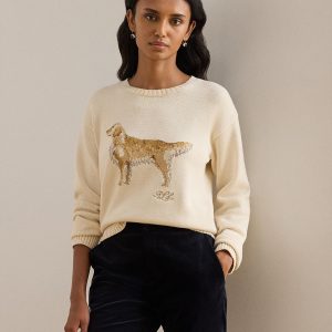 Lauren Ralph Lauren - Jersey de mujer de algodón con perro.
