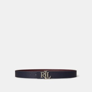 Lauren Ralph Lauren - Cinturón de mujer reversible de piel granulada.