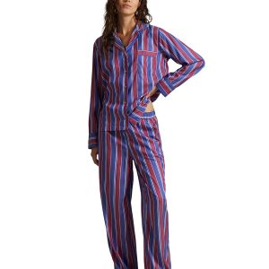 Polo Ralph Lauren - Pijama mujer de rayas morado.
