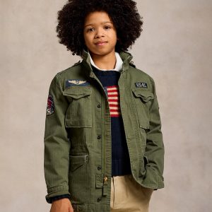 Polo Ralph Lauren - Parka unisex con capucha y parches.