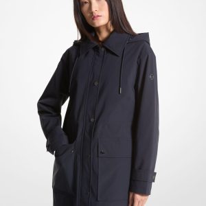 Michael Michael Kors - Abrigo de mujer impermeable con capucha ajustable.
