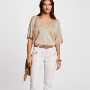 morgan jersey de mujer escote en v manga corta