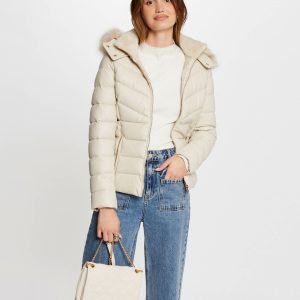 morgan plumn de mujer cuero sinttico capucha