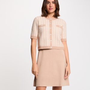 morgan vestido corto efecto 2 en 1 con manga corta