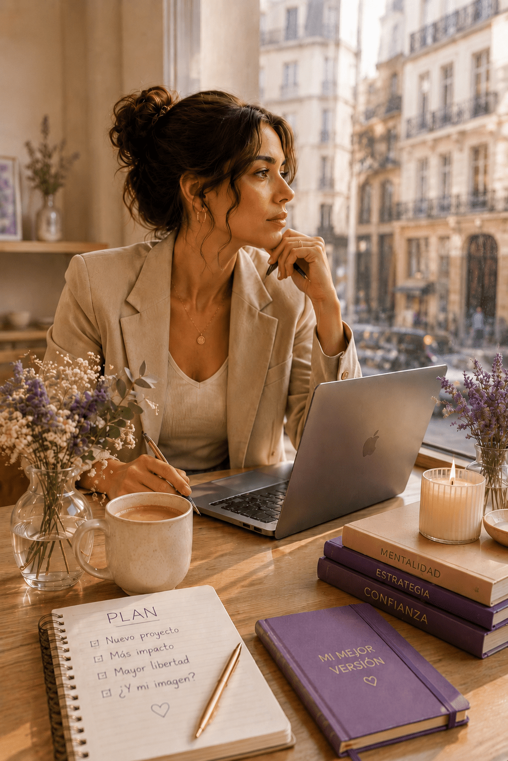 Mujer buscando claridad sobre su imagen